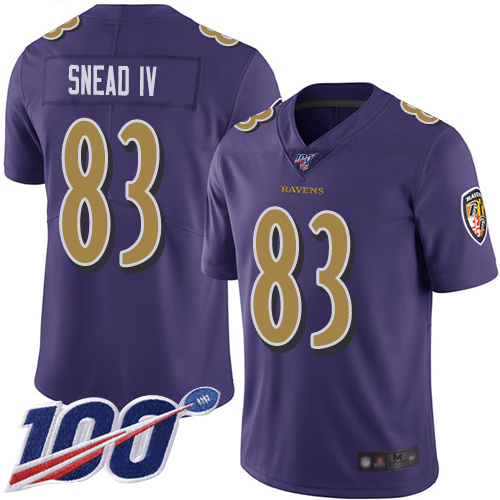 Baltimore Ravens Limited Purple Men Willie Snead IV Jersey NFL Football #83 100th Season Rush Vapor Untouchable->baltimore ravens->NFL Jersey